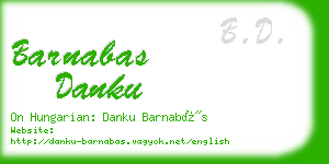 barnabas danku business card